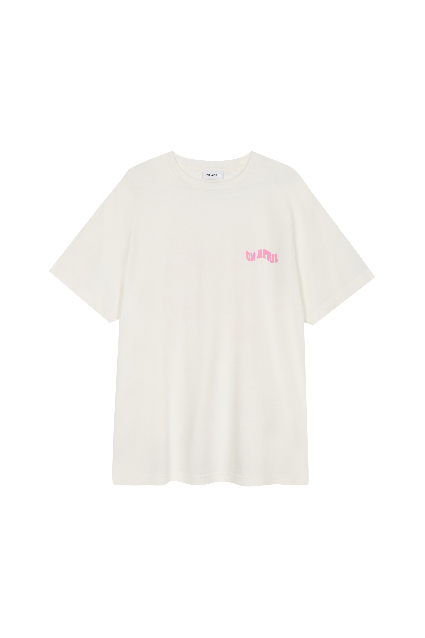 OH APRIL Boyfriend T-Shirt „Becoming“ - Off White