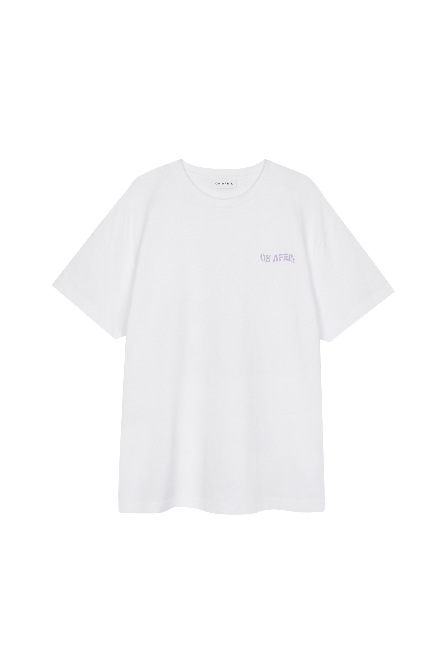 OH APRIL Boyfriend T-Shirt „Distance Call“ - White