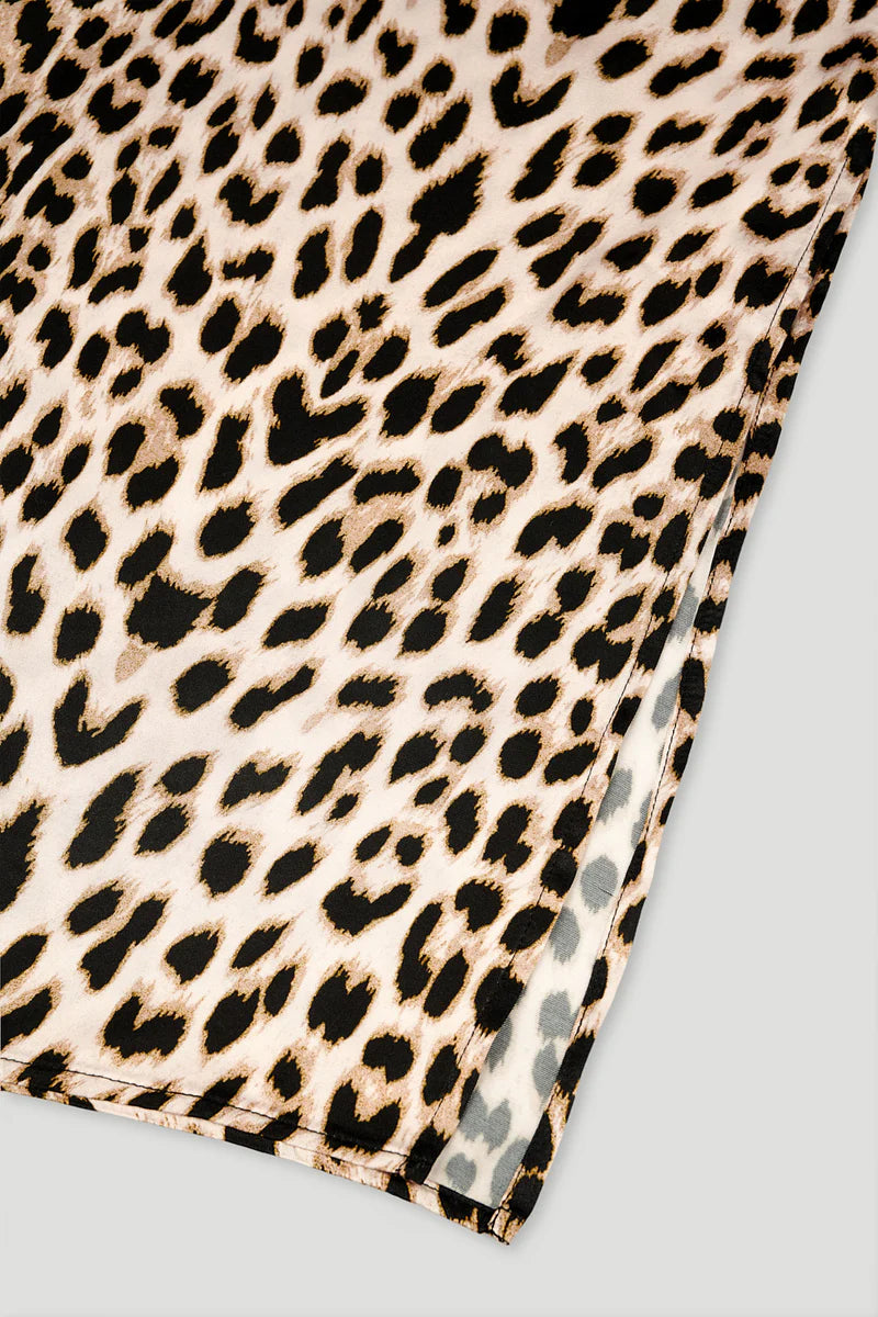 OH APRIL „Ela Midi Wrap Skirt“ - Leo Print