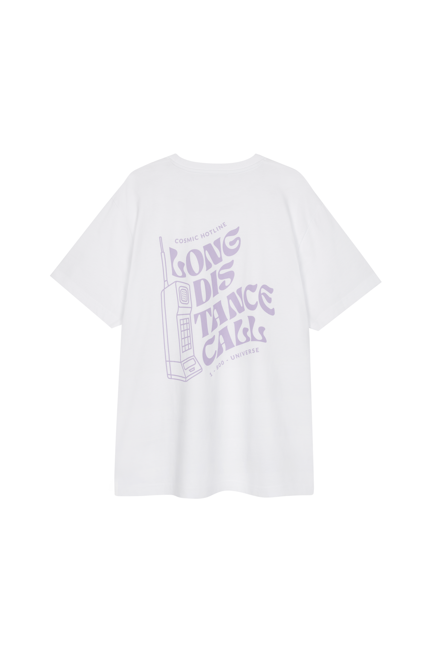 OH APRIL Boyfriend T-Shirt „Distance Call“ - White