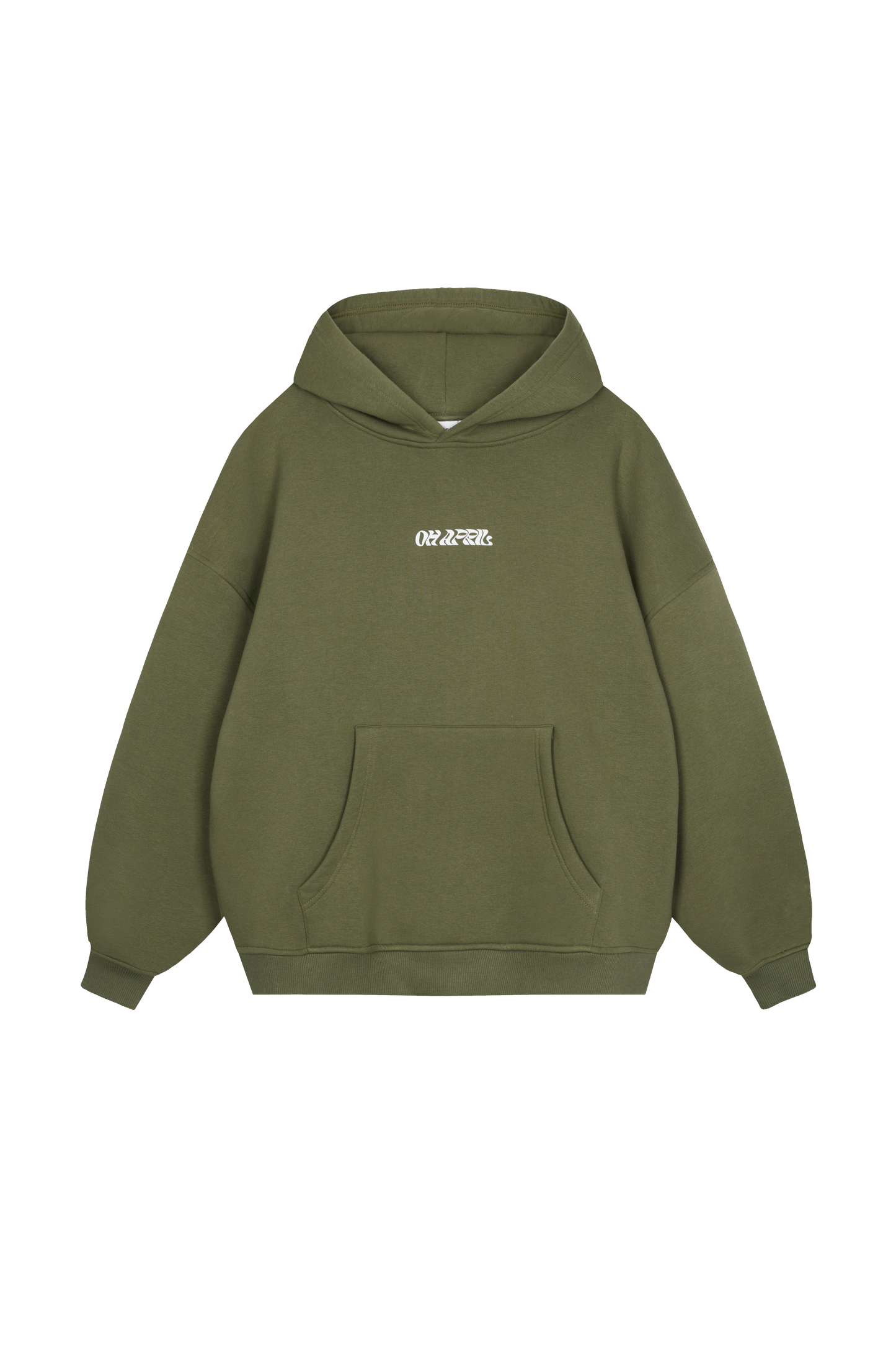 OH APRIL Boyfriend Hoodie „Oh April“ - Olive