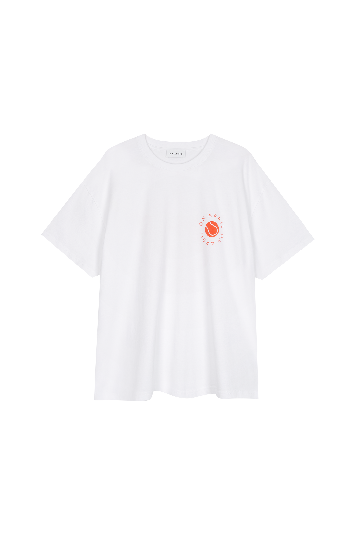 OH APRIL Boyfriend T-Shirt „Progress“ - weiß