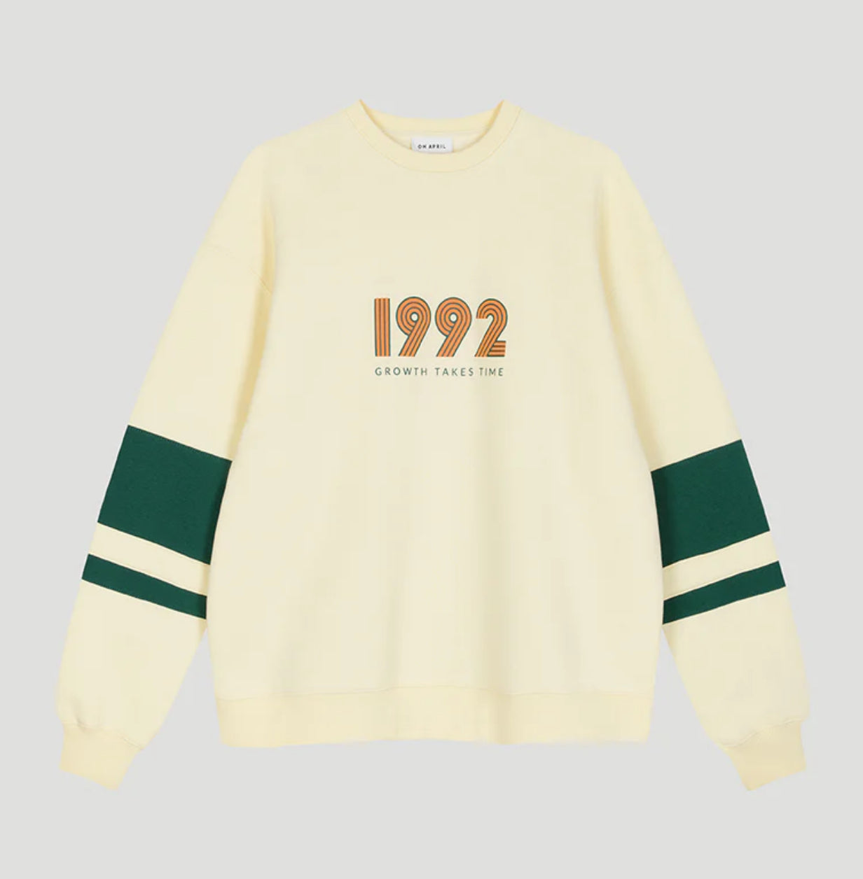 OH APRIL Oversized Sweater „1992“ - buttercream