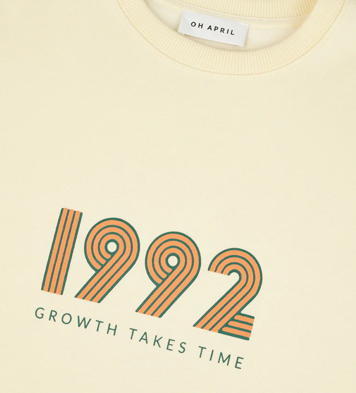 OH APRIL Oversized Sweater „1992“ - buttercream