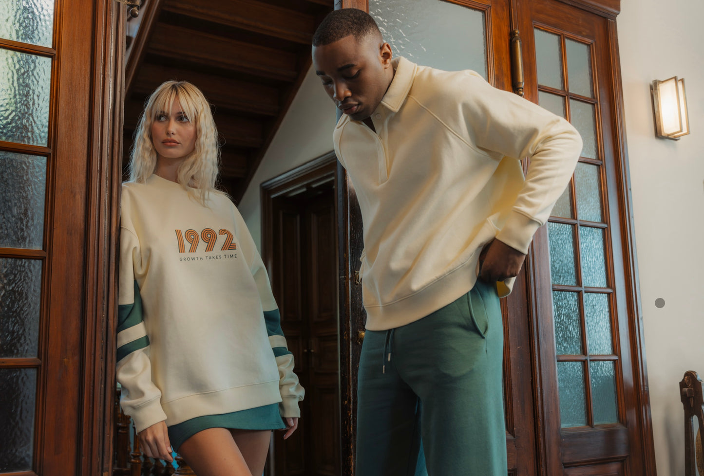 OH APRIL Oversized Sweater „1992“ - buttercream