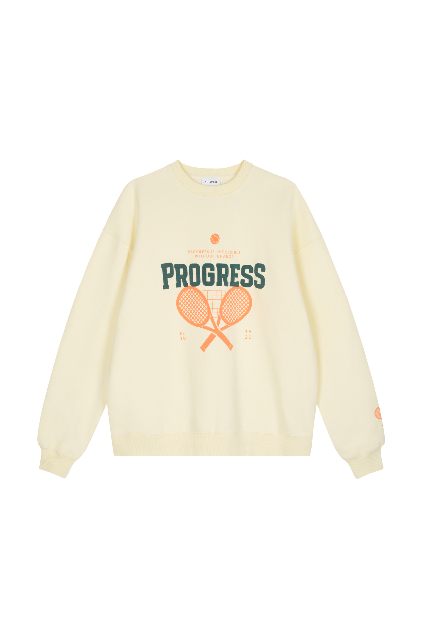 OH APRIL Oversized Sweater „Progress“ - buttercream
