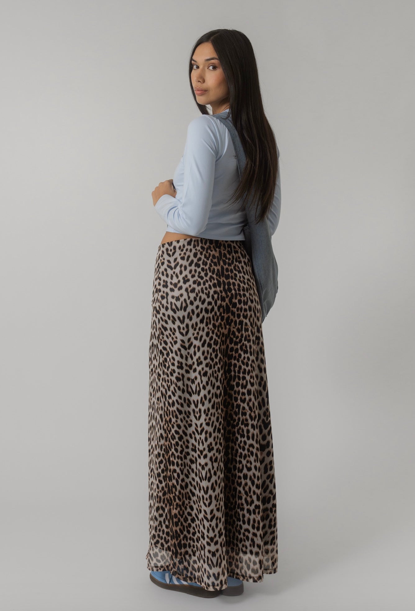 OH APRIL „Kaiya Mesh Skirt“ - Leo Print
