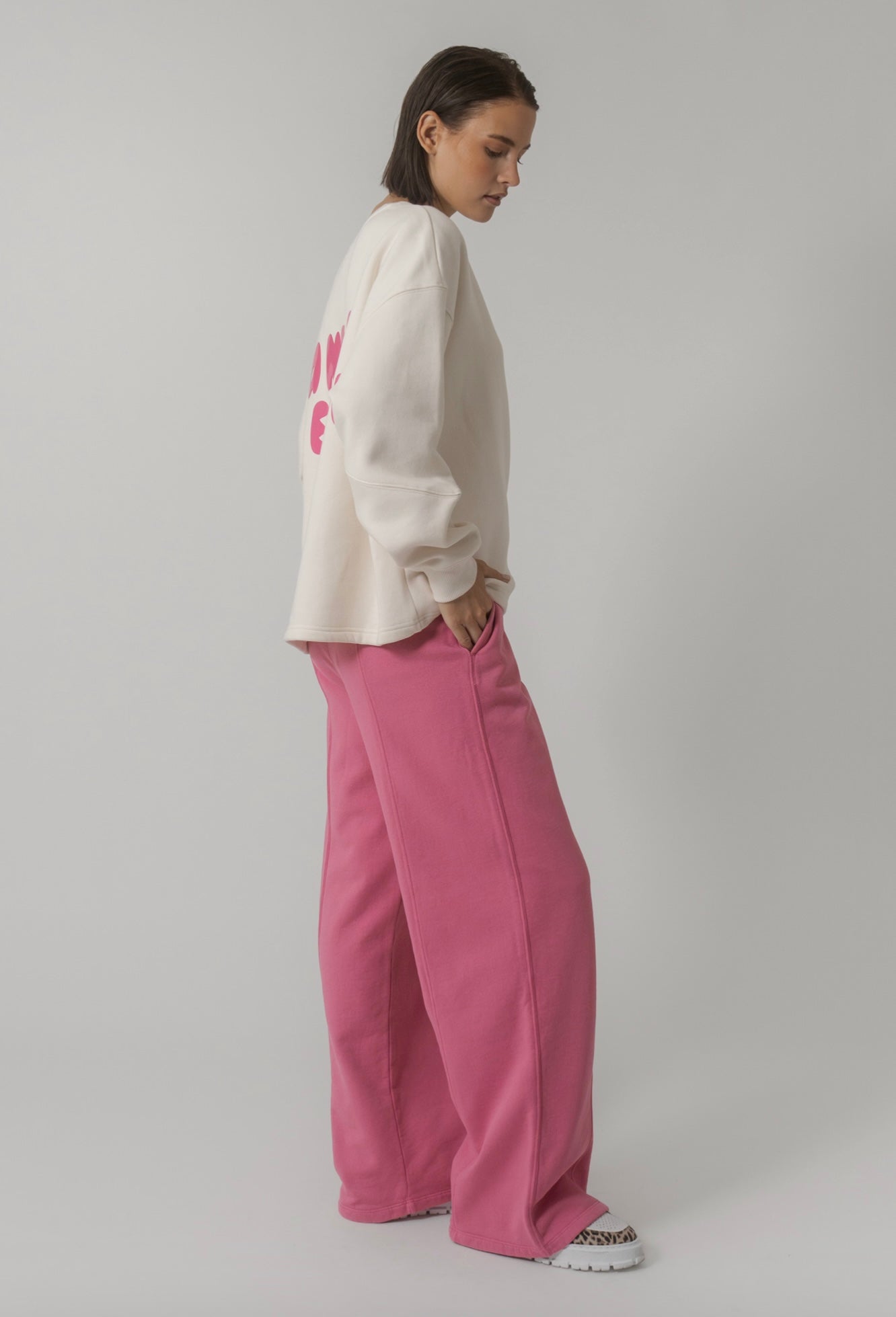 OH APRIL Oversized Sweater „Era Of Me“ - sand