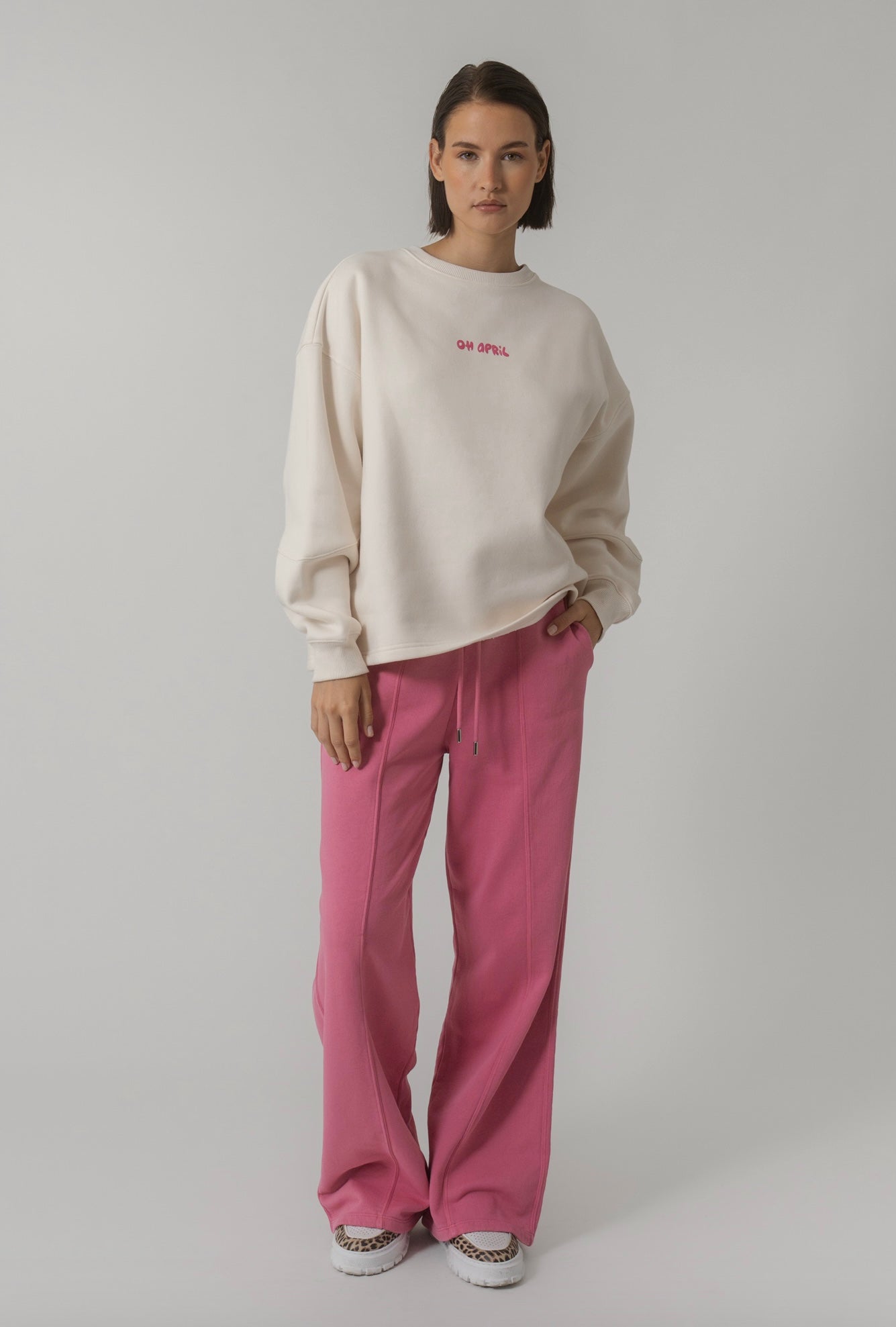 OH APRIL Oversized Sweater „Era Of Me“ - sand