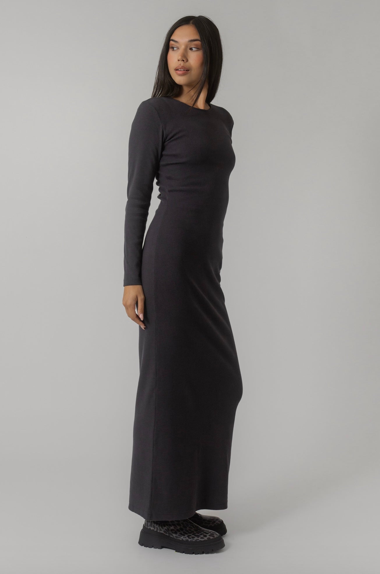 OH APRIL „Remy Bodycon Dress“ - dark iron