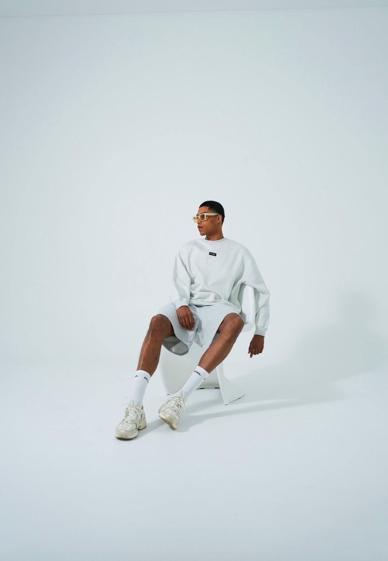 OH APRIL Essentials Oversized Sweater - Grau