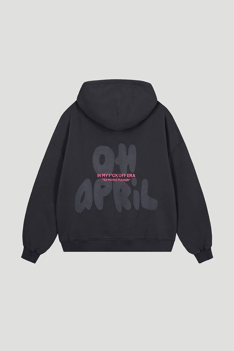 OH APRIL Boyfriend Zipper “FCK OFF ERA” - dark iron