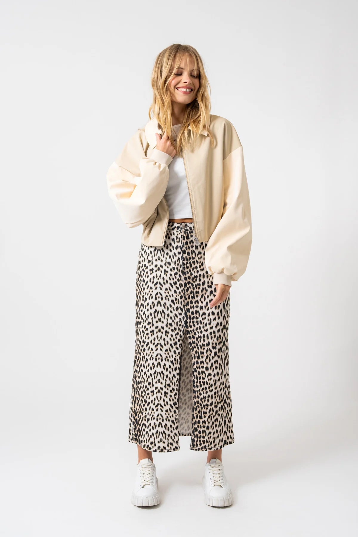 OH APRIL „ KAIA DENIM SKIRT“ - LEO