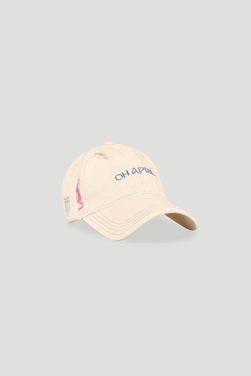 OH APRIL „ SCRIBBLE“ CAP - vanilla
