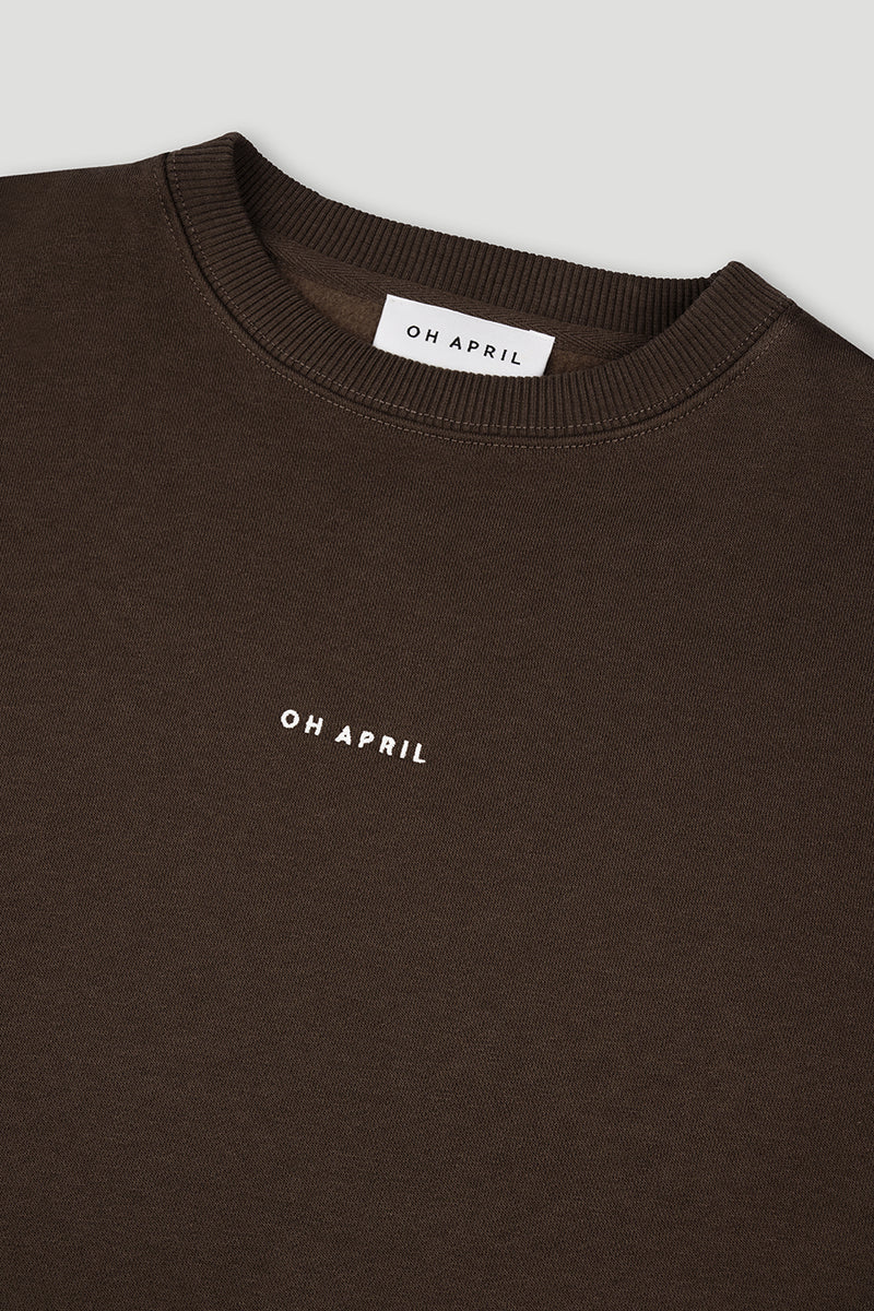 OH APRIL Essentials Oversized Sweater - deep brown
