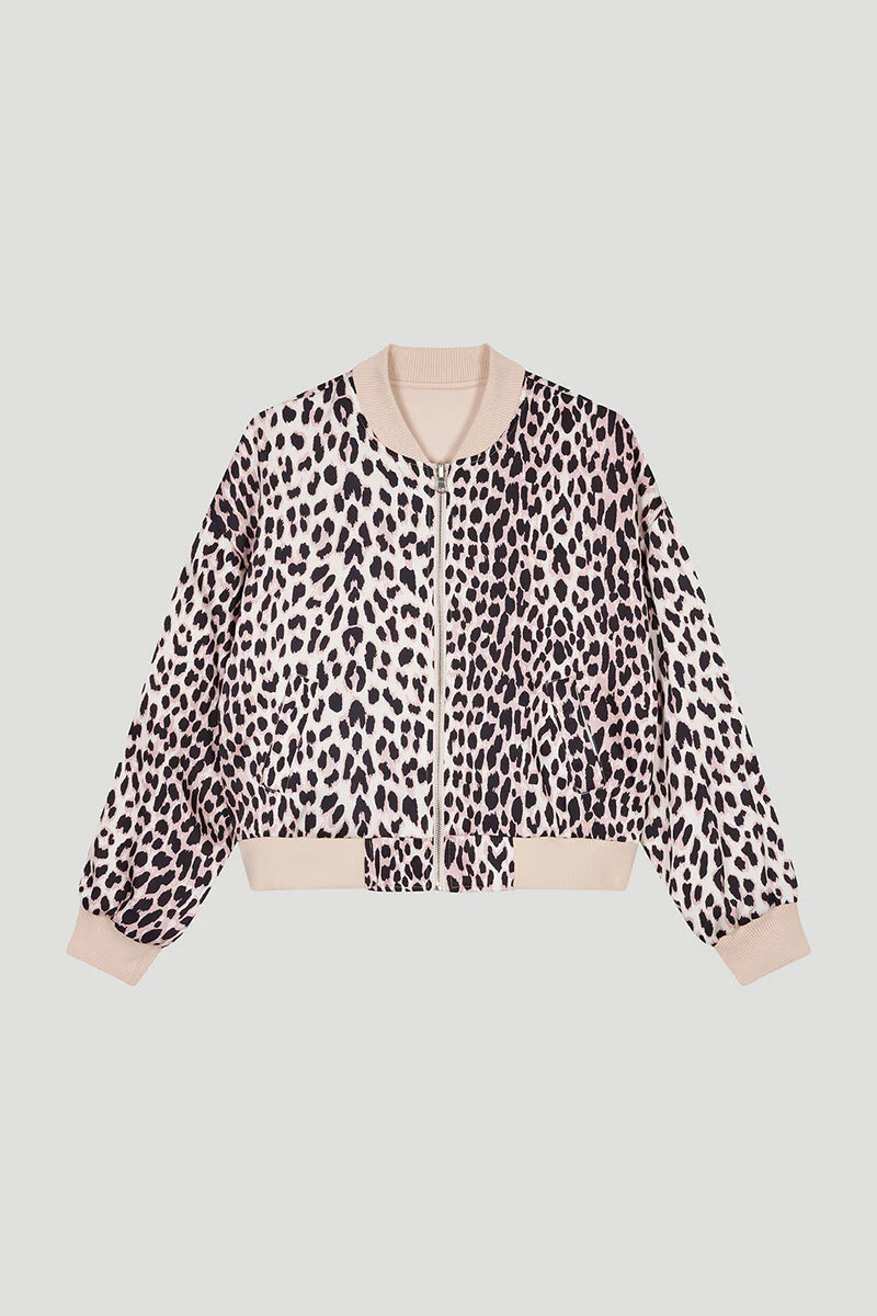 OH APRIL Wendejacke "SAL"- leo / soft beige