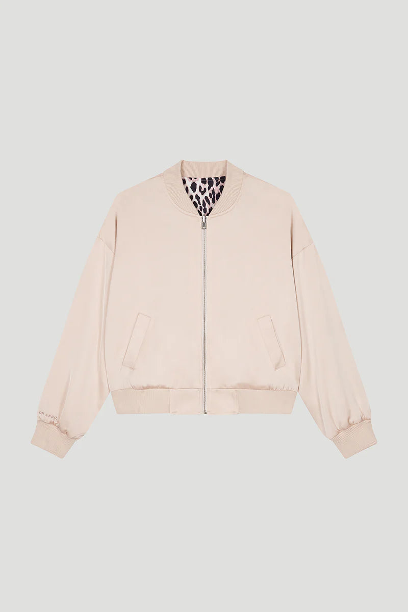 OH APRIL Wendejacke "SAL"- leo / soft beige
