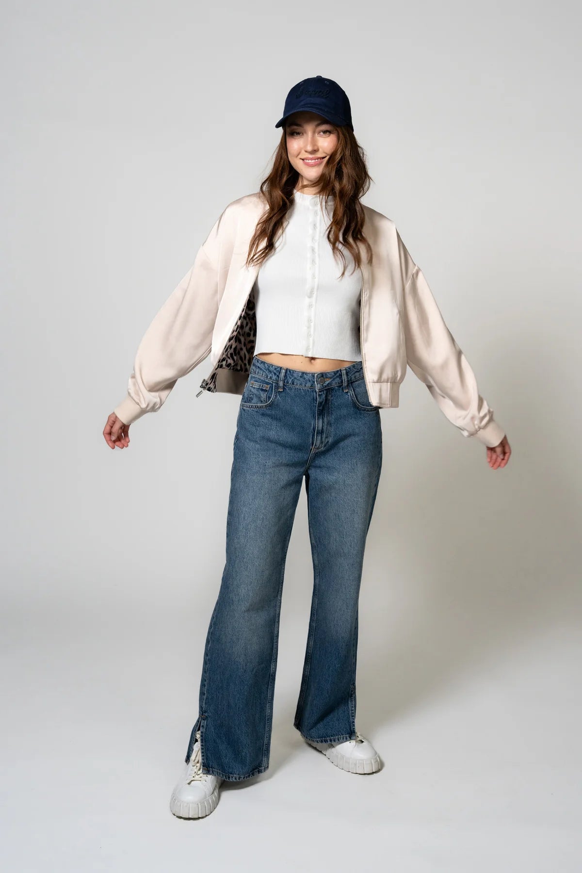 OH APRIL Wendejacke "SAL"- leo / soft beige