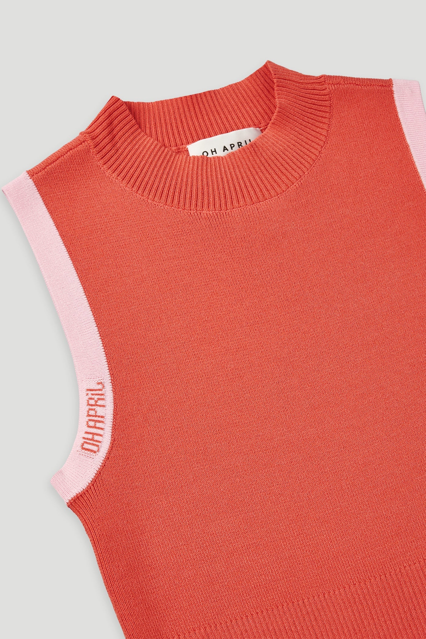 OH APRIL Turtleneck Top "MORA" - coral