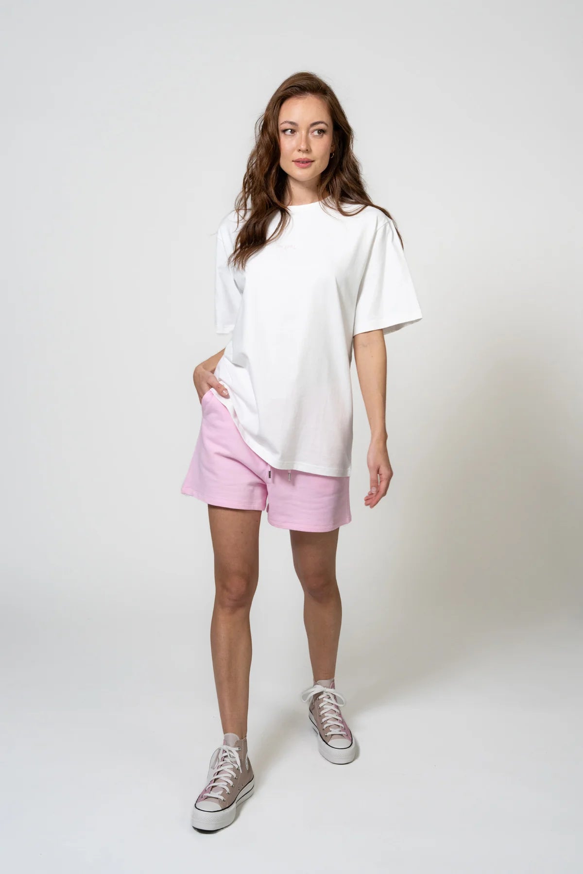 OH APRIL Boyfriend T-Shirt "HOT SUMMER MENU" - pearl