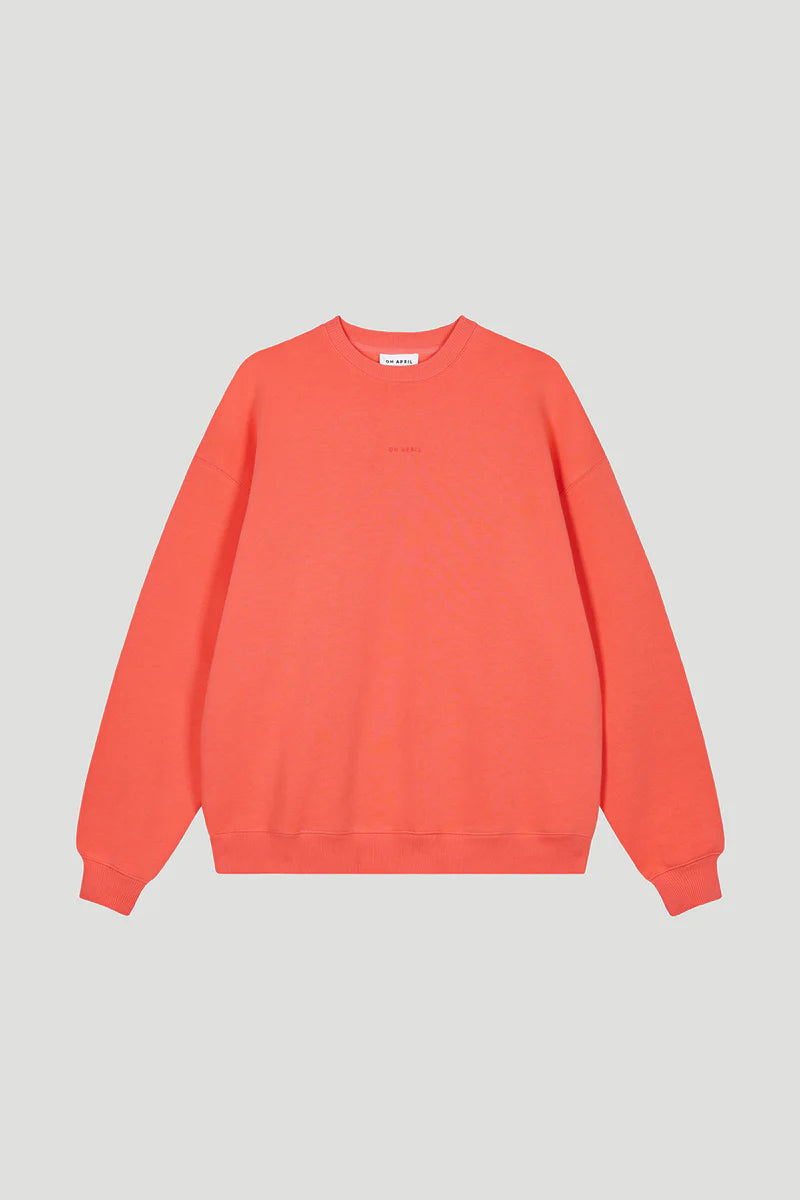 OH APRIL Oversized Sweater - coral
