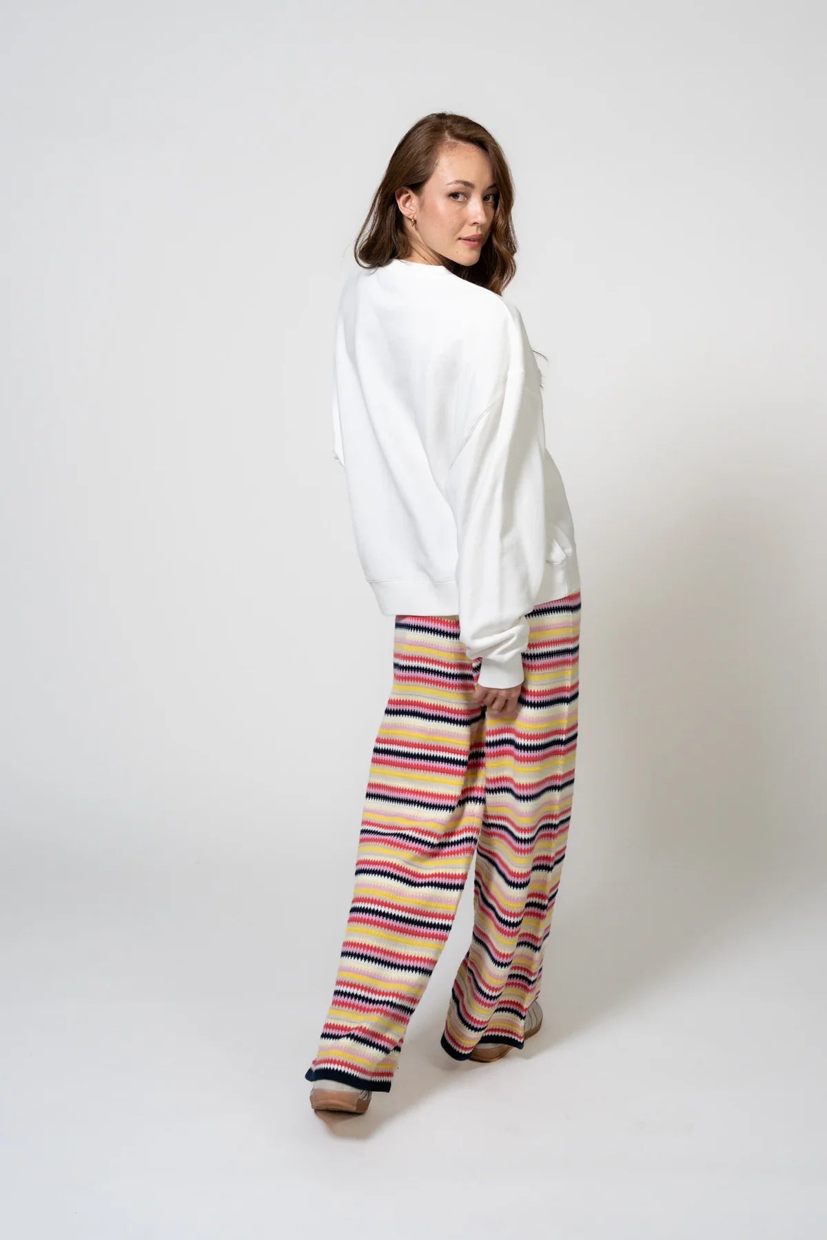 OH APRIL Oversized Sweater "VARIED" - pearl