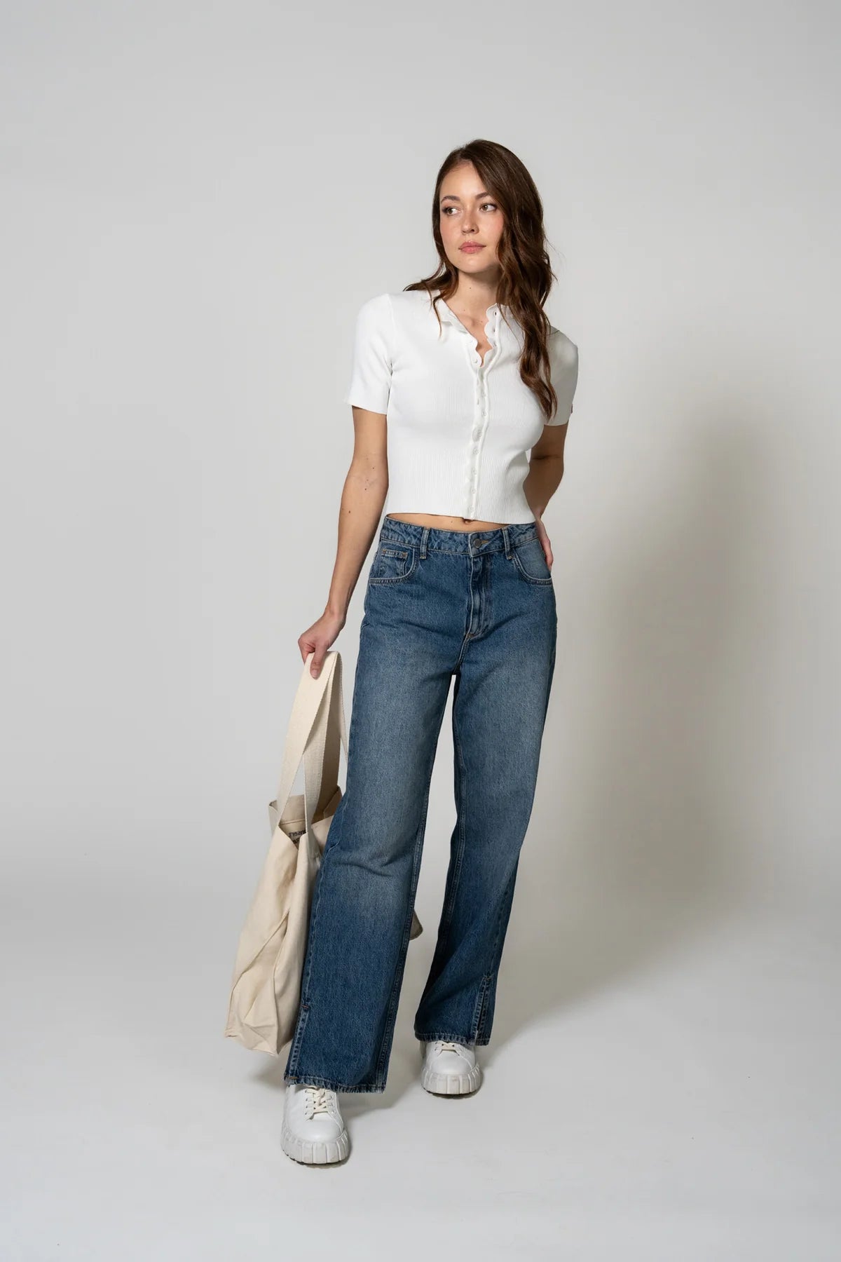 OH APRIL Jeans „LILY DENIM PANTS“ - mid blue