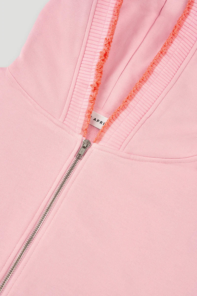 OH APRIL Zipper Hoodie “BELO” - soft blush