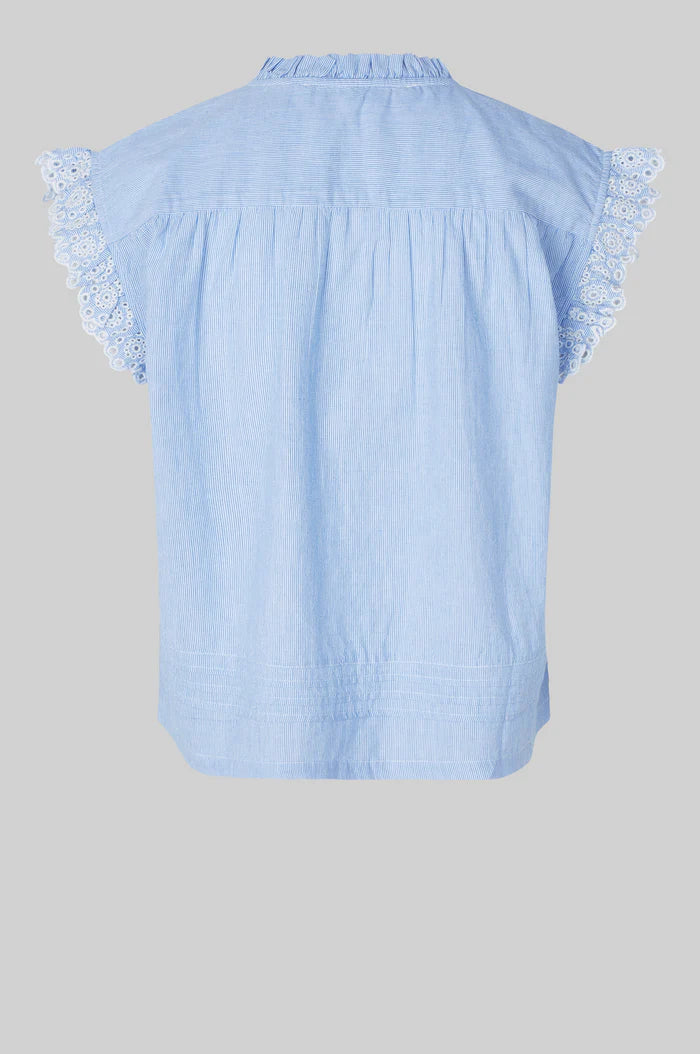 SECOND FEMALE „Laure Top“ - light blue stripe