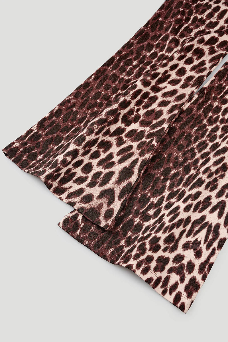OH APRIL „Tia“ Bootcut Leggings - leo // cherrywood