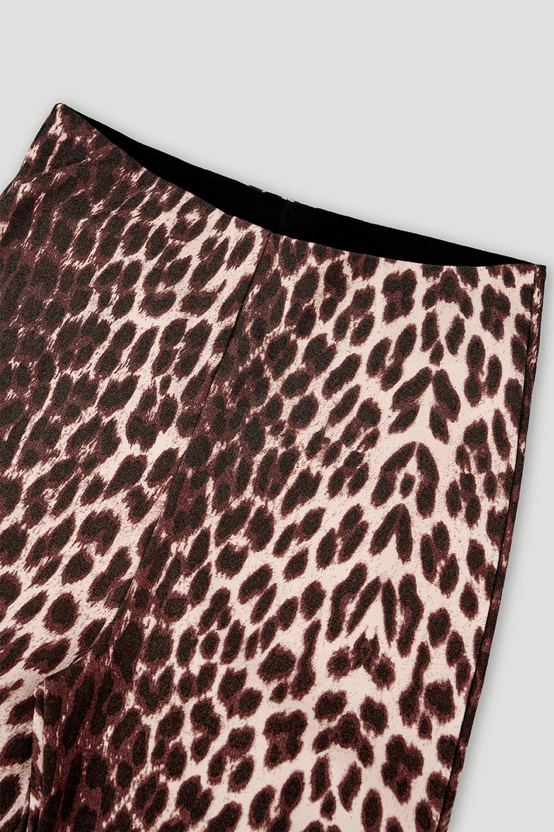 OH APRIL „Tia“ Bootcut Leggings - leo // cherrywood