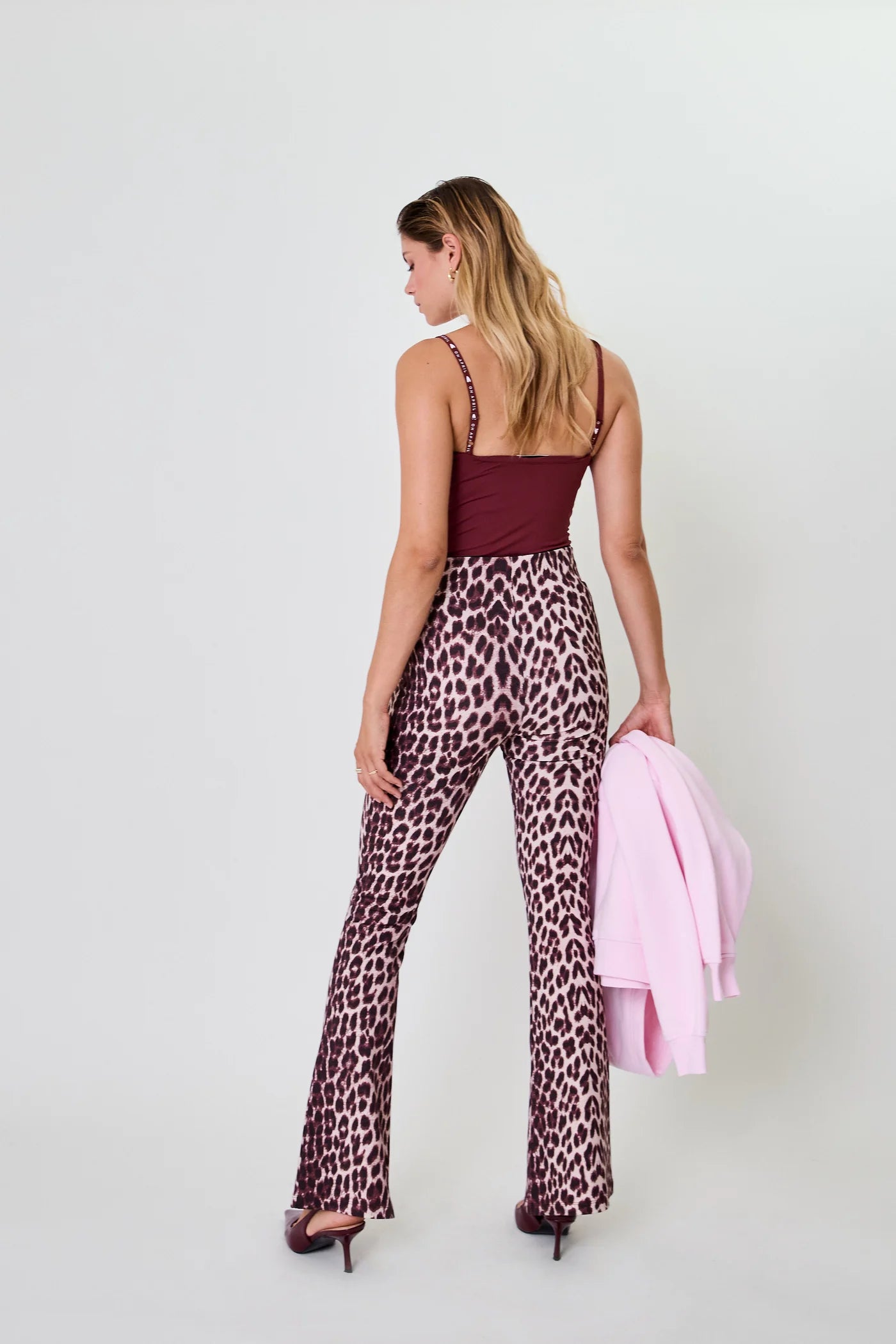 OH APRIL „Tia“ Bootcut Leggings - leo // cherrywood