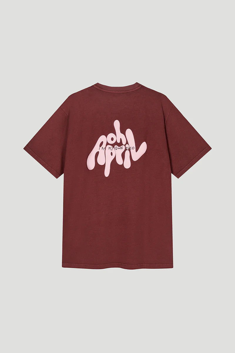 OH APRIL BF T-Shirt "MUSE" - cherrywood