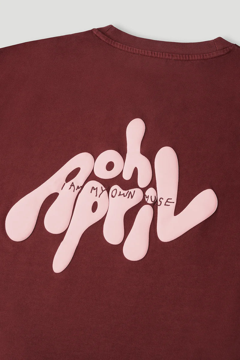 OH APRIL BF T-Shirt "MUSE" - cherrywood