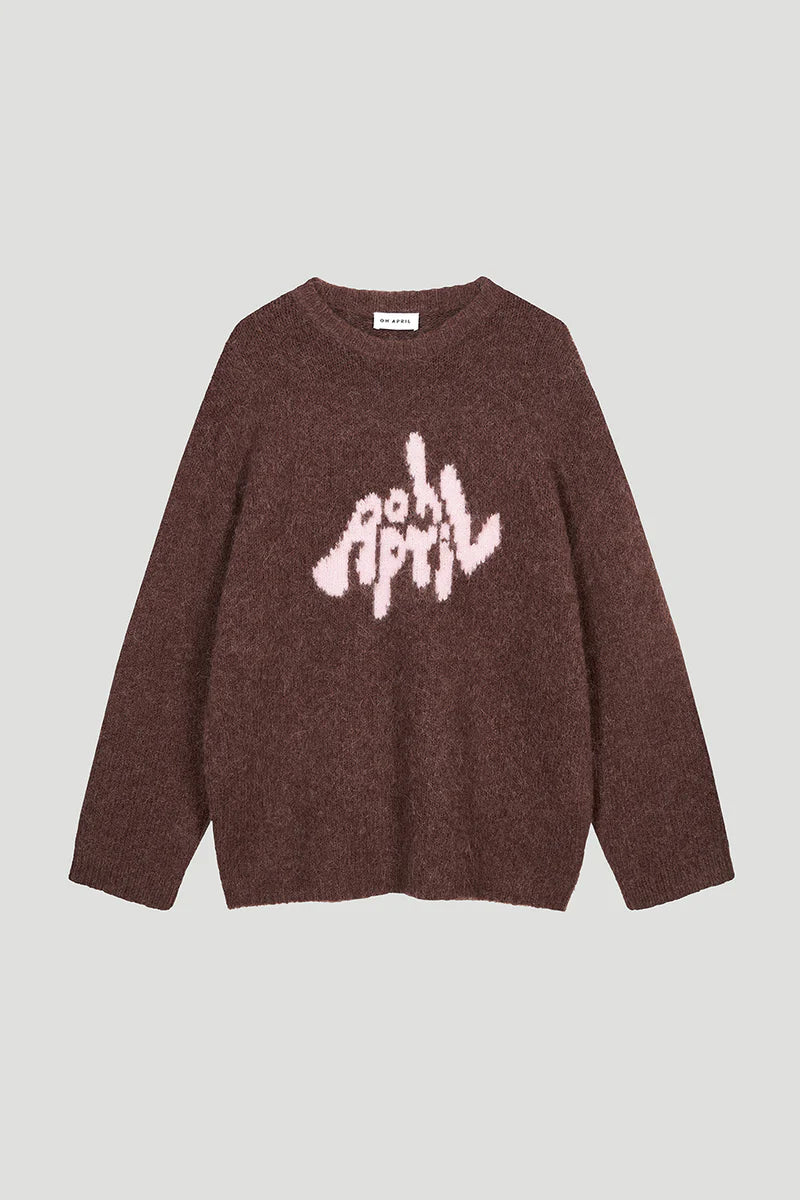 OH APRIL Oversized Strickpullover „MOANI“ - brown