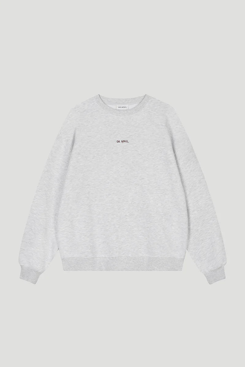 OH APRIL Oversized Sweater „Magic“ - grey melange