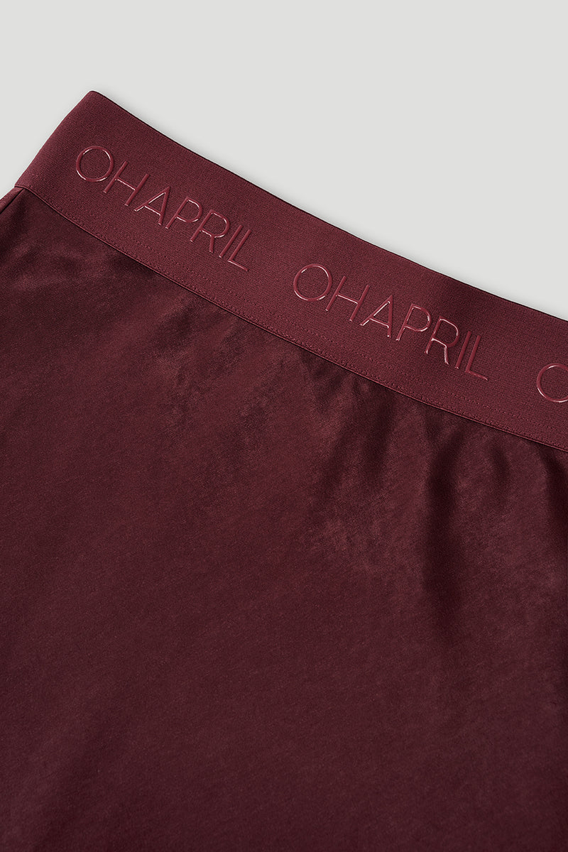 OH APRIL „Jaelynn“ Satin Skirt - cherrywood