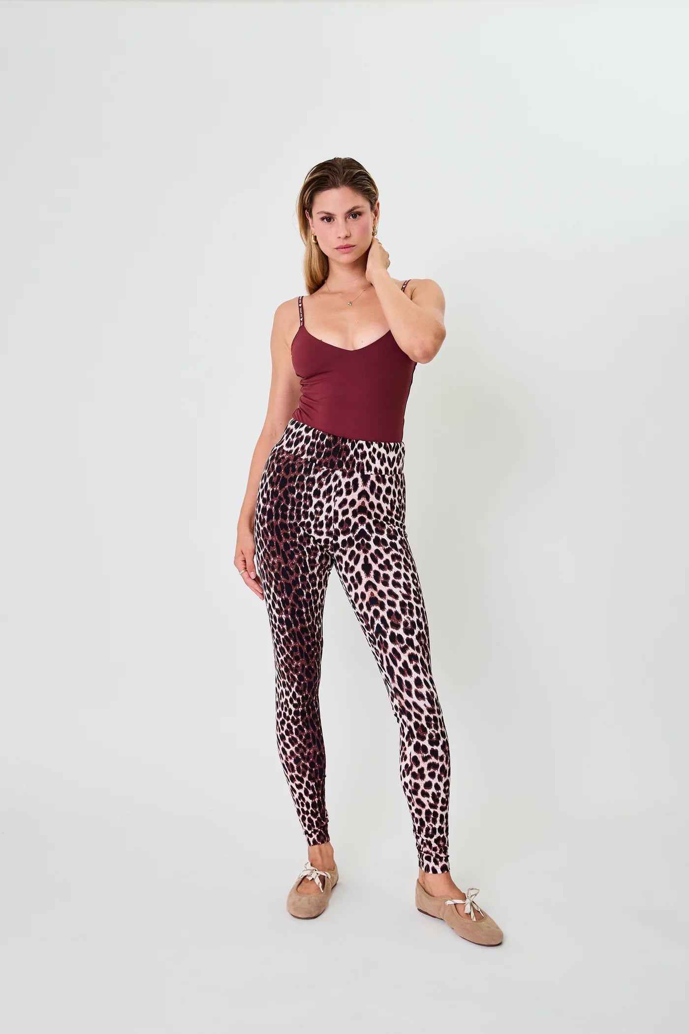 OH APRIL „Rita Leggings“ - leo // cherrywood