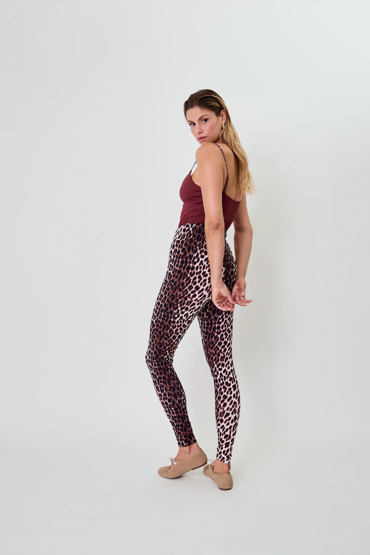 OH APRIL „Rita Leggings“ - leo // cherrywood