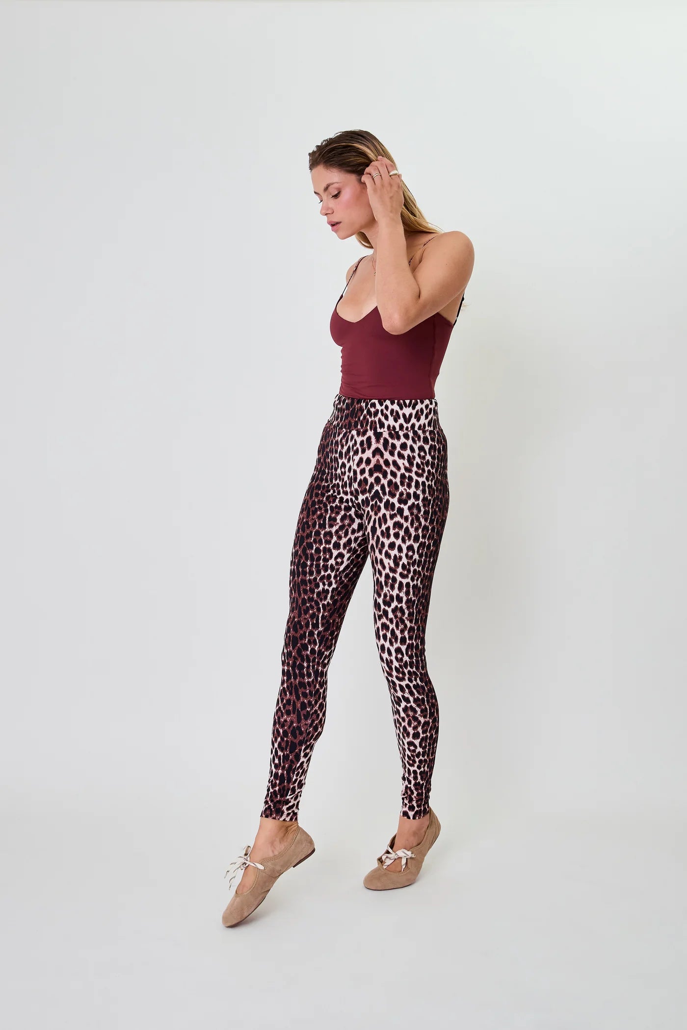 OH APRIL „Rita Leggings“ - leo // cherrywood