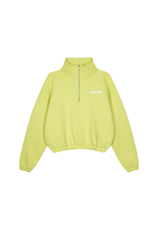 OH APRIL Zipper Sweater „Evie“ - Lime