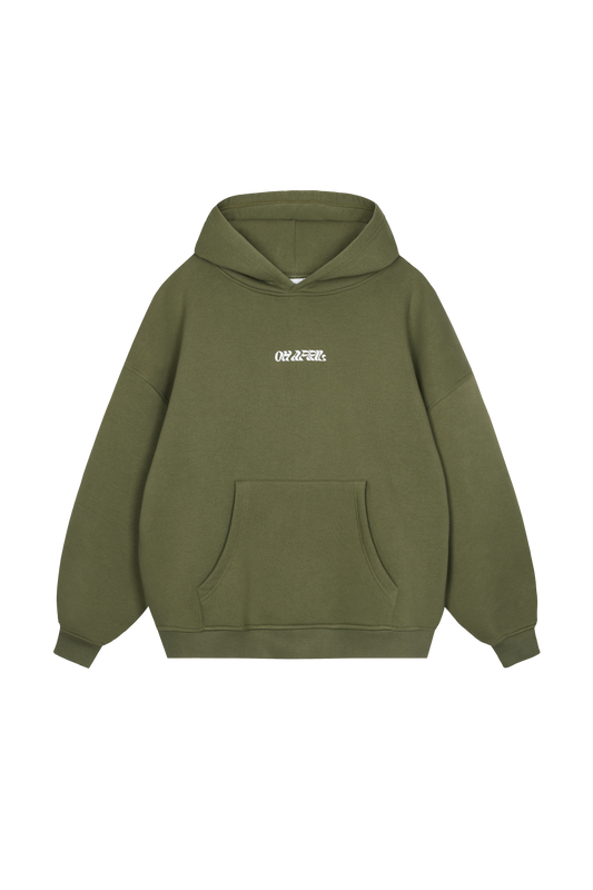 OH APRIL Boyfriend Hoodie „Oh April“ - Olive