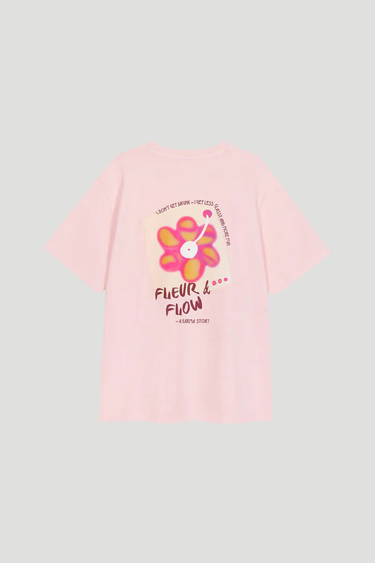OH APRIL Boyfriend T-Shirt "FLEUR" - powder blush