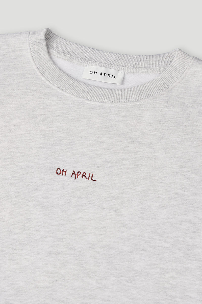 OH APRIL Oversized Sweater „Magic“ - grey melange