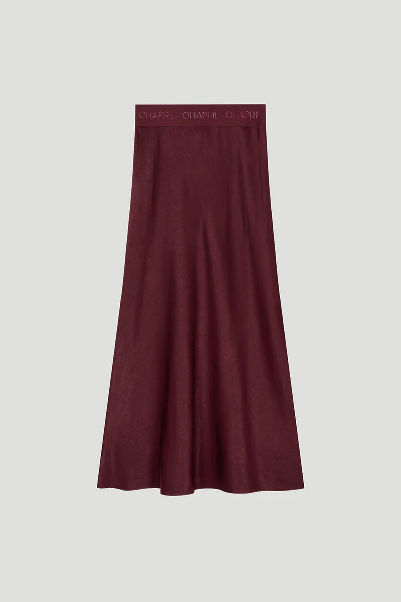 OH APRIL „Jaelynn“ Satin Skirt - cherrywood