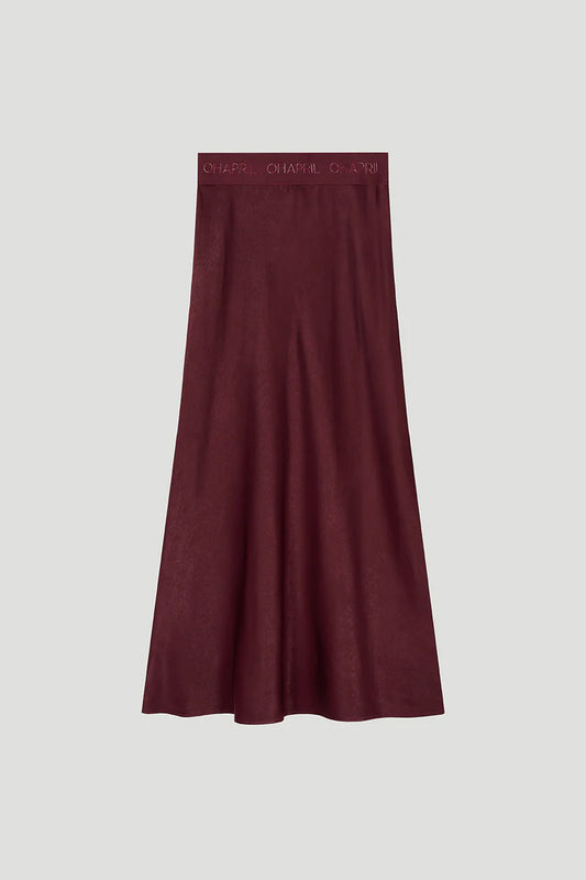OH APRIL „Jaelynn“ Satin Skirt - cherrywood